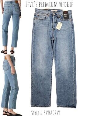 levi's premium women's wedgie straight leg denim jeans In Invest Access 27